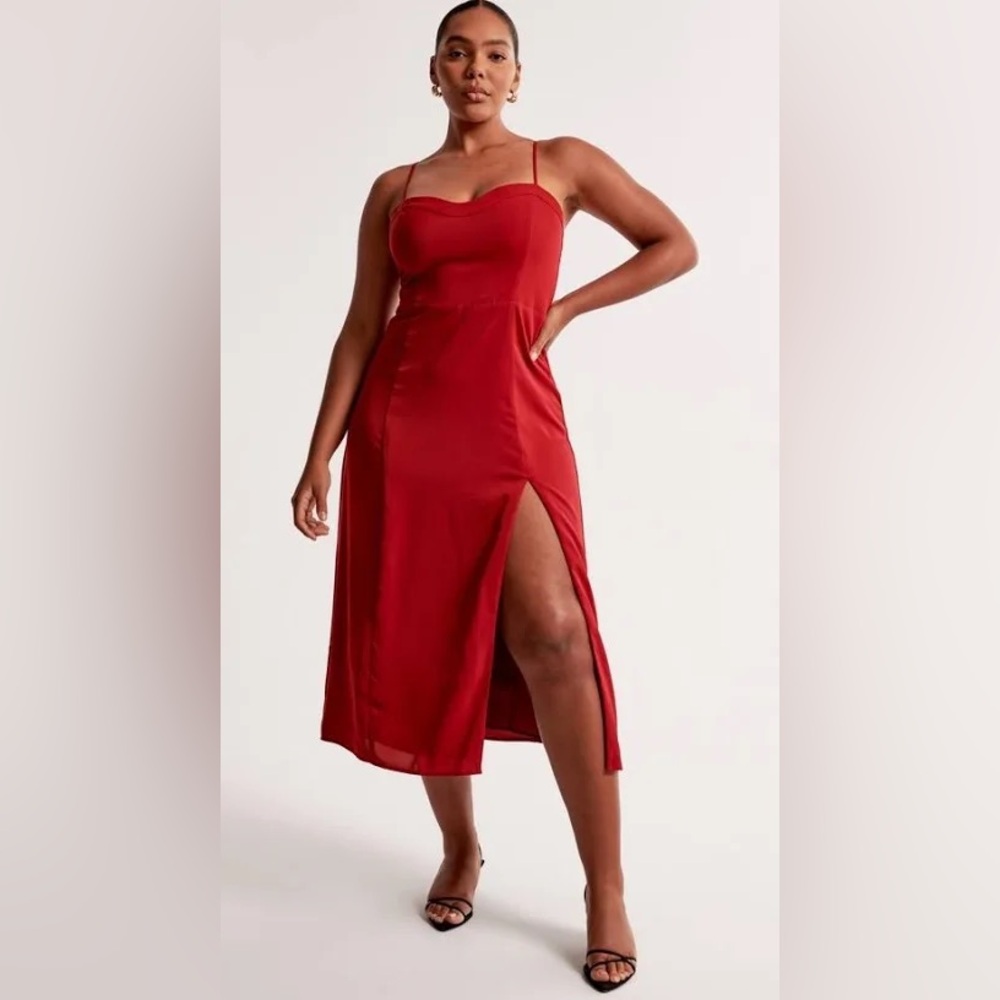 The A&F Camille Midi Dress - Red - XXS - NWT